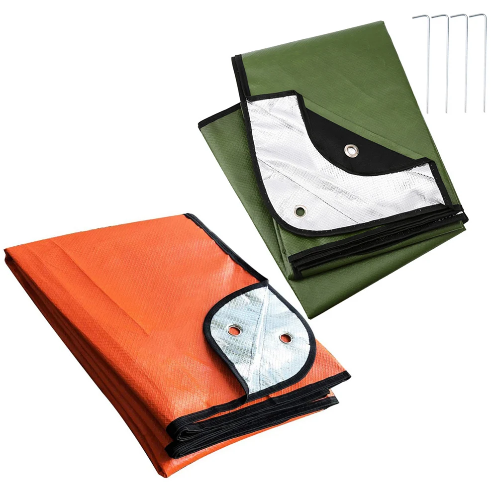 

Hiking And Survival Survival Blanket Thermal Reflective Thermal Blanket Heat Reflective Film Non-woven Material Easy To Carry