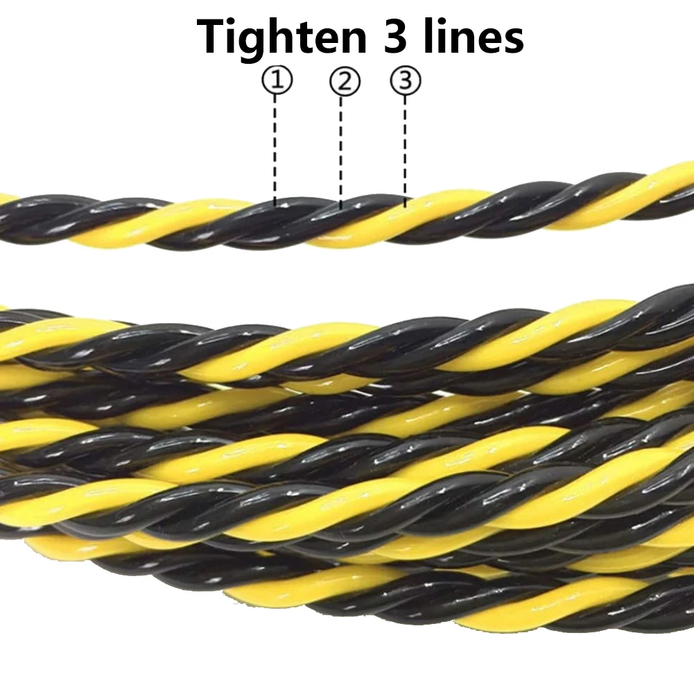Fish Tape Wire Puller with Retraction Feature and Two Tighteners for Secure Cable Handling 10 20 30 50M Length