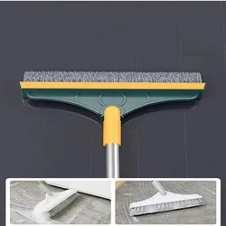 2-in-1 Efficient Design: Switch between brush modes to sweep stubborn stains and scrape away water/residue for time-saving clean
