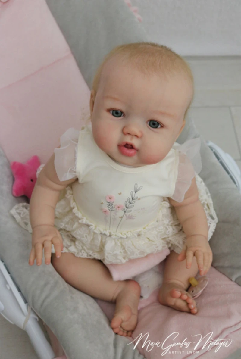 26 Inch Unfinished Reborn Doll Kit DIY Baby Doll Parts with Cloth Body And Unpainted Eyes Harper Newborn Doll Accessories