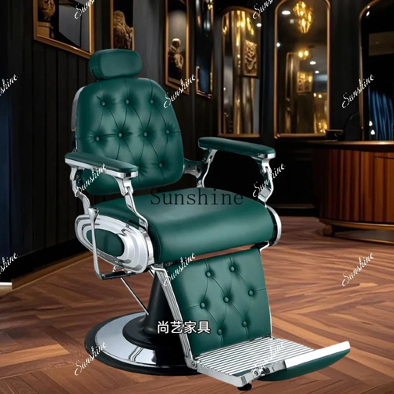 Vintage men's oil head barber shop hair salon special lifting and resting shaving hair cutting chair TF