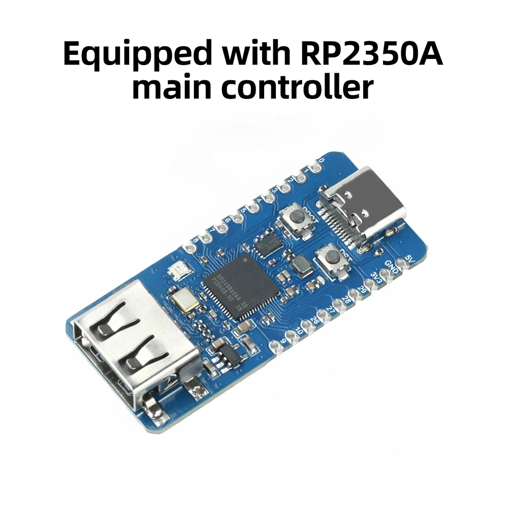 RP2350-USB-A Mini Development Board RP2350A Dual Cortex-M33 RISC-V 150MHz 520KB SRAM 2MB Flash Type-C For IoT Maker DIY Project