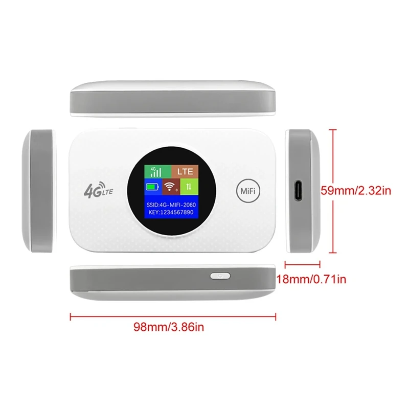 SIM 카드 슬롯이 있는 여행용 와이파이 라우터, MF968, 4G 와이파이 핫스팟, 4G SIM, 4G 미니 LTE 라우터, 3000Mah, 150Mbps 라우터