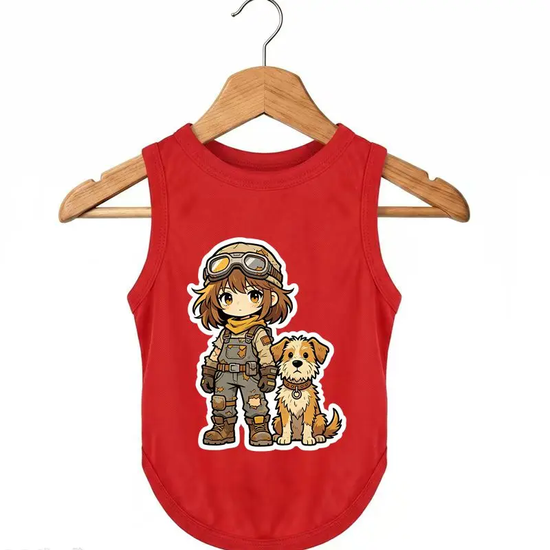 

Cute Anime Dog Vest - Summer Breathable Pet Tank Top - Lightweight Puppy Clothes - Outdoor Style