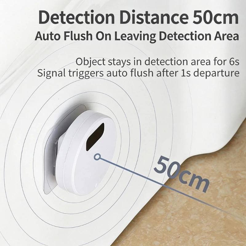 No-Contact Toilet Operation Conversion ABS Hand-Motion Reader and Operating Unit with 0.25-Second Response for Home or