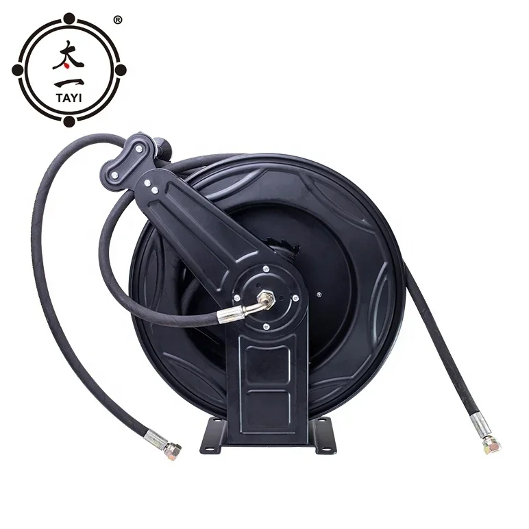 Factory Hot Sale Metal Hydraulic Hose Reel Wall Mounted Hose Reel Pneumatic Retractable High Pressure Hose Reel