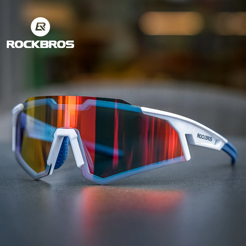 ROCKBROS Cycling Glasses UV400 Protection Bike Sunglasses Photochromic Polarised Lens Eyewear Goggles MTB Road Bicycle Glasses