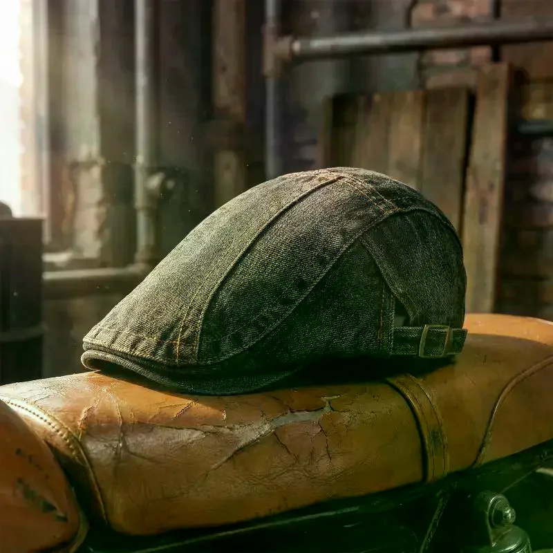 2026 Four Seasons Denim Solid Newsboy Caps Men Washed Flat Peaked Cap Women Painter Beret Hats 16