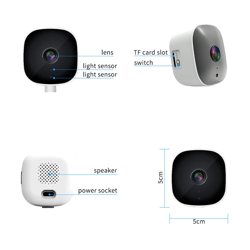 4K Rotatable Smart Camera WiFi Controllable Surveillance 2-way Audio Auto Tracking Color Night Vision Monitor Indoor Cam