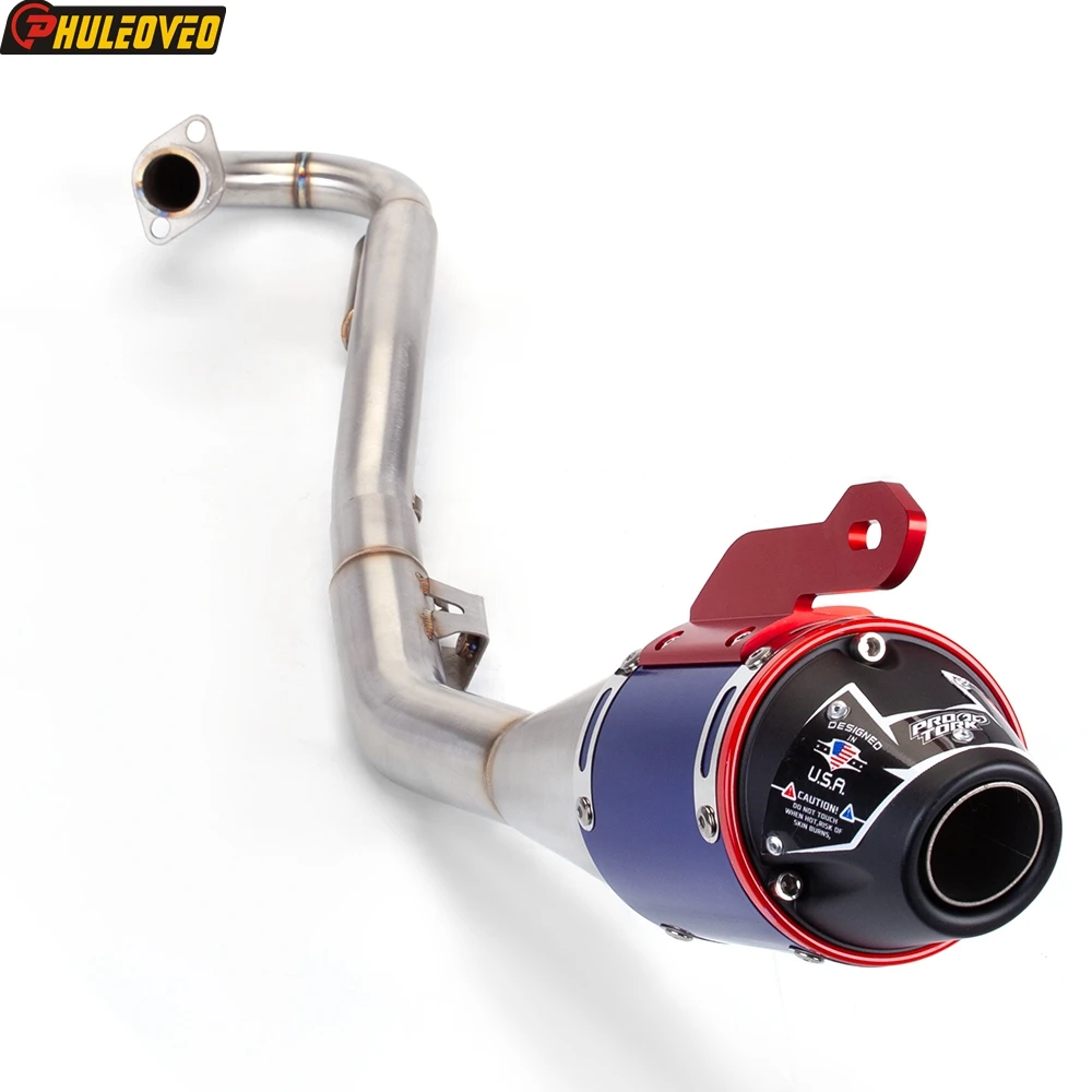 

CRF150F CRF230F 2003-2017 2019 Motorcycle Exhaust Full System with Manifold Header Connector Front Pipe Escape Moto Muffler Can