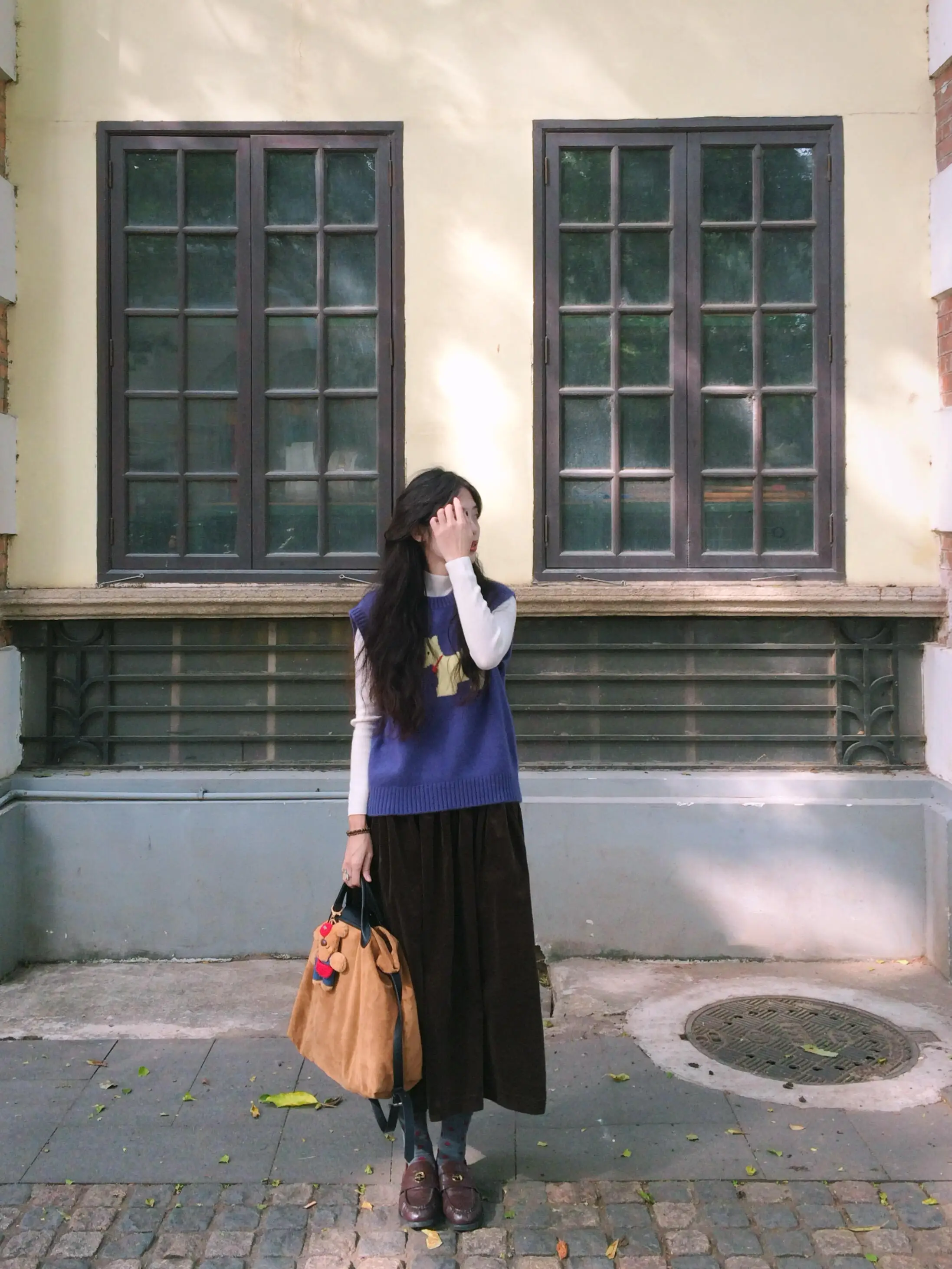 한국 슬림핏 니트 조끼 여성용 가을 겨울 신상 레이어드 어깨 패드 이너탑