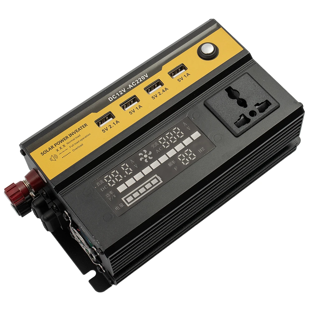 Sine Wave Car Inverter Replacement Solar Inverter Vehicle 12V-220V High Power Parts Power Inverter 5000W Accessories