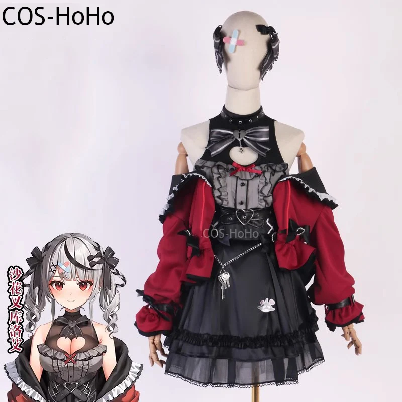 COS-HoHo Vtuber Hololive Sakamata Chloe Game Suit Sexy Dress Uniform Cosplay Costume Halloween Party Role Play Outfit Women