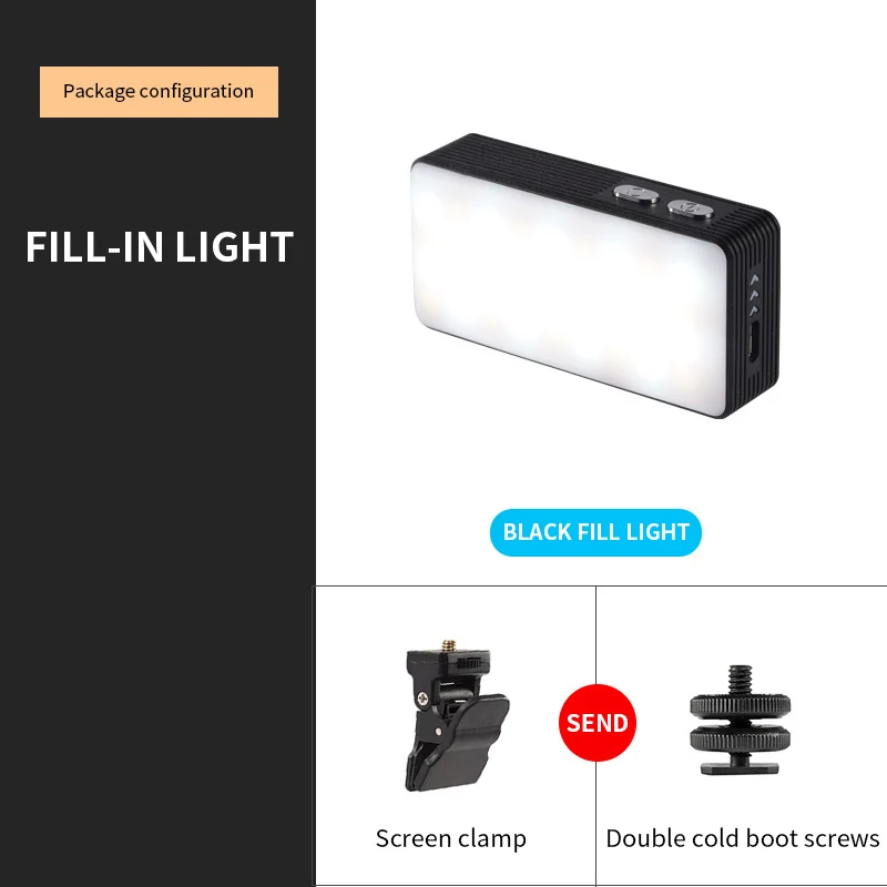 Rechargeable Camera Video Light 5000mAh 2500K-9000K Smartphone Vlog Light Fill Light Youtube