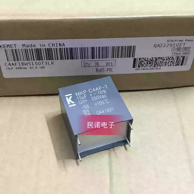 C4A 250VAC 15UF 250V 156 pin distance 37.5mm brand new KEMET AV safety film capacitor