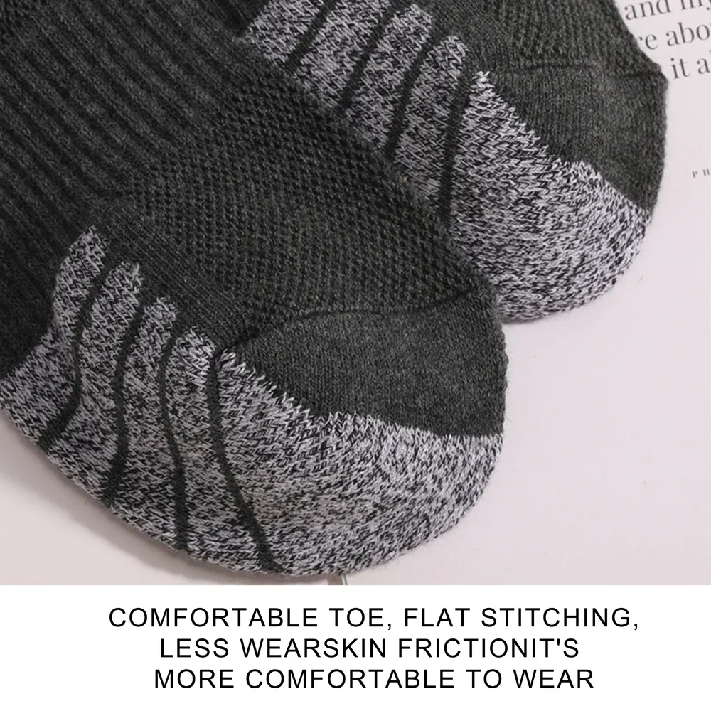 1 Para Grubych Bawełnianych Skarpetek do Biegania z Frotte na Spodzie, Sportowe Skarpety Antyotarciowe z Oddychającej Siateczki, Krótkie Skarpety Damskie i Męskie na Zewnątrz