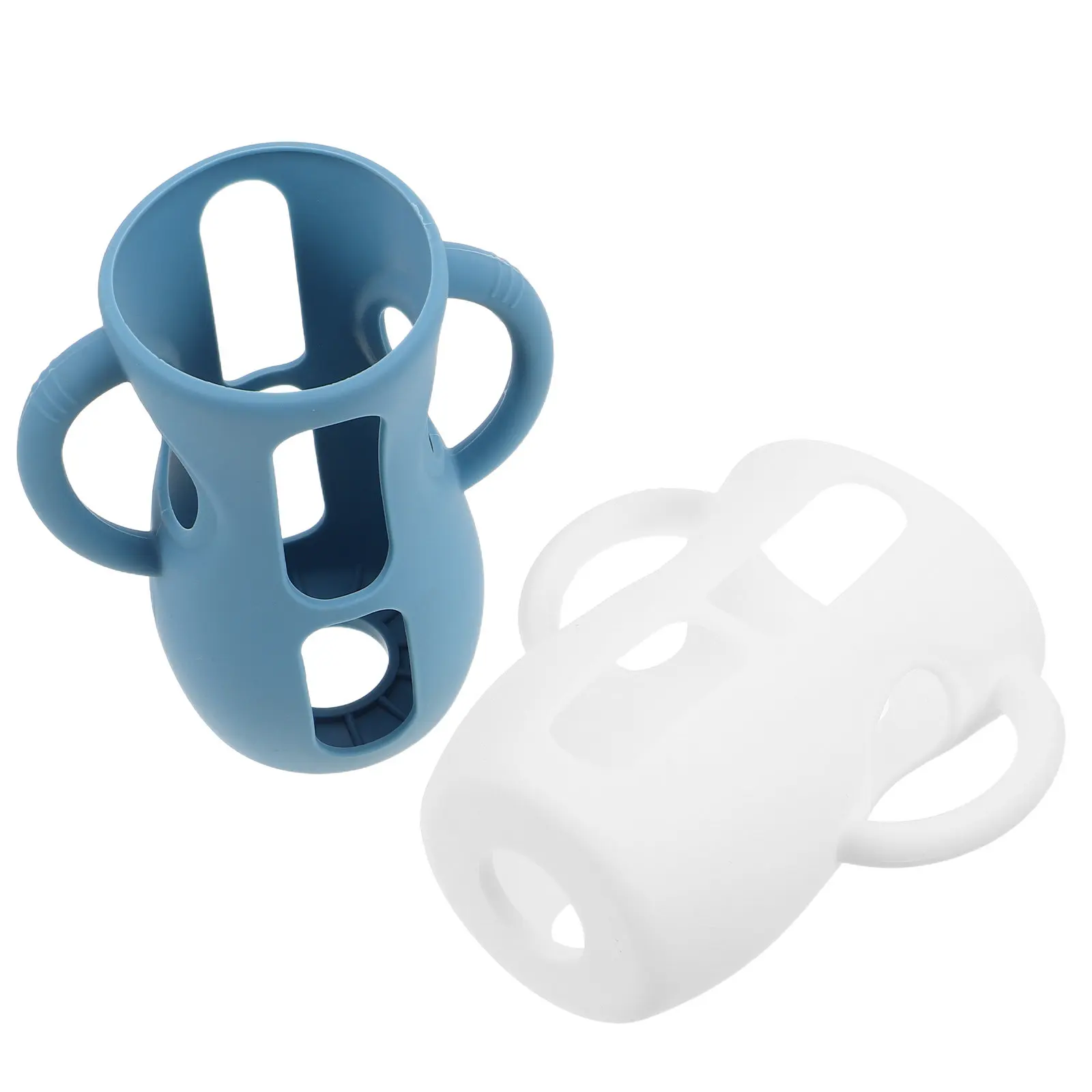 

2Pcs Silicone Baby Bottle Sleeve with Handle Feeding Bottle Cover Protector for Compatible Nursery