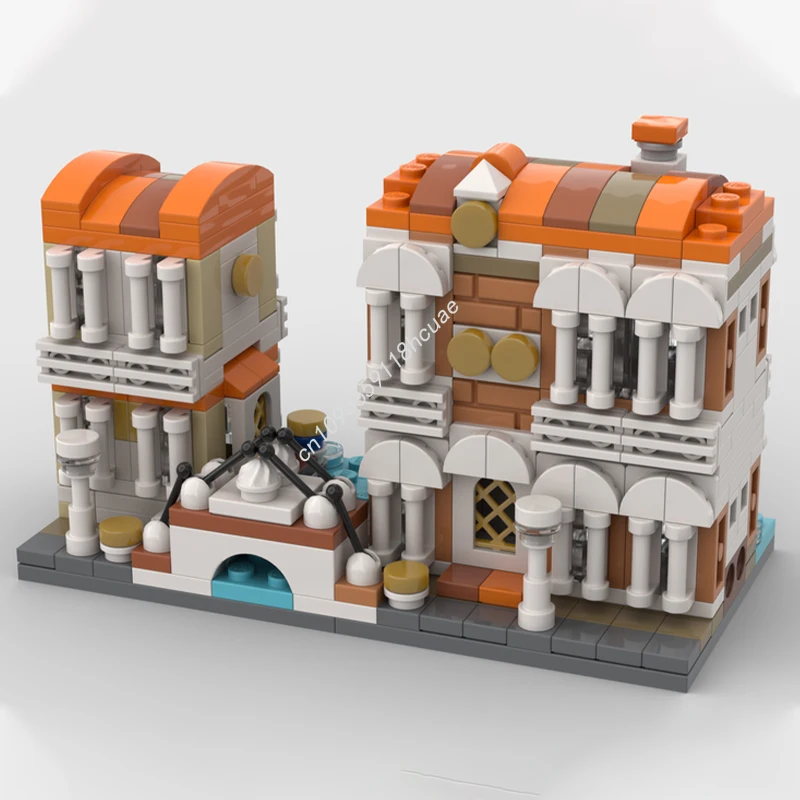 472 Uds. MOC Mini casas venecianas bloques de construcción Navidad manos en la familia Kit de montaje inspira la creatividad compartida y el regalo divertido