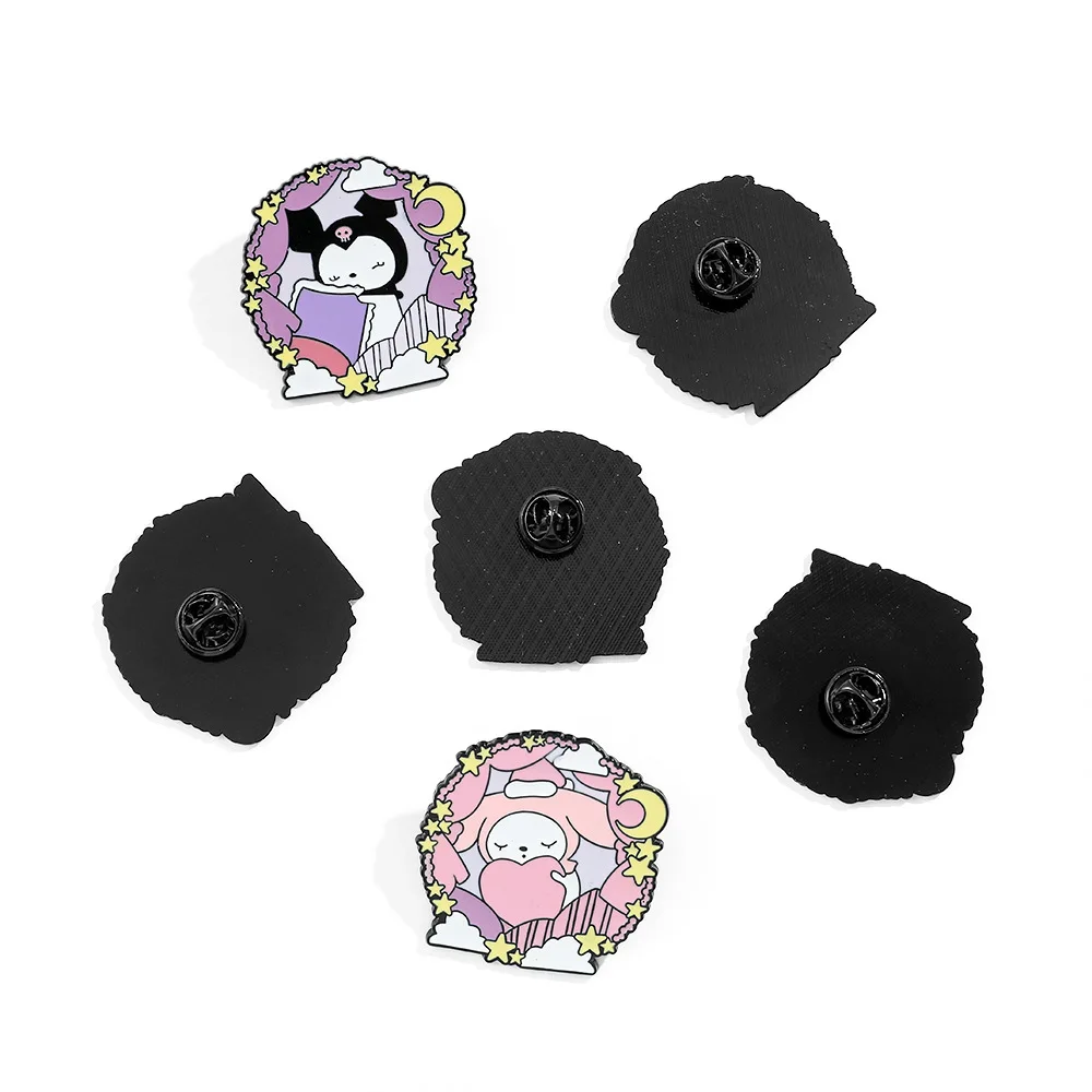 Sanrio Olá Kitty Kuromi Anime Broche, Figura Dos Desenhos Animados, Melodia Pompompurin Emblema De Metal, Kawaii Jóias Acessórios, Presentes