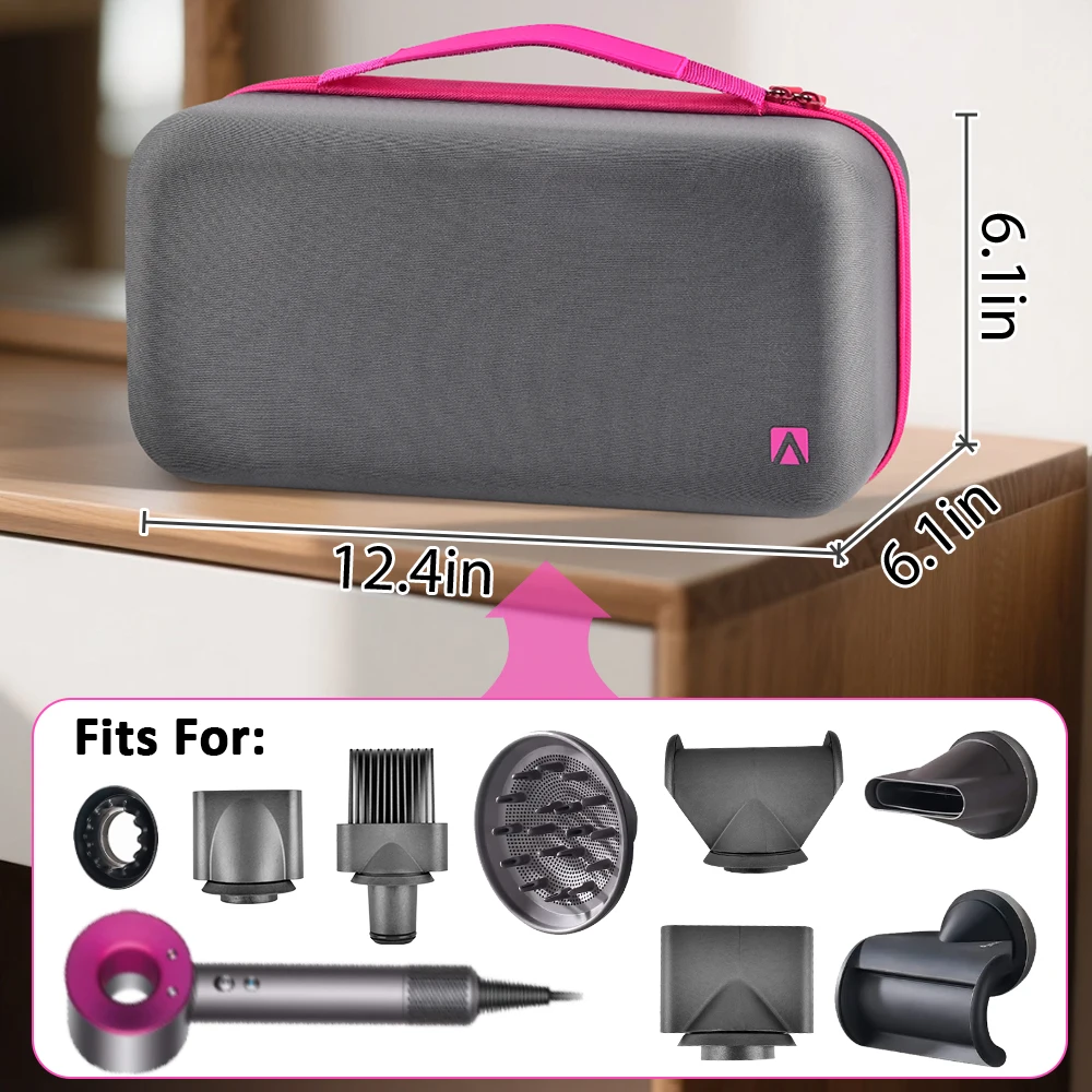 Protective Case for Dyson Supersonic Hair Dryer - Compatible with All Models & Gift Sets (Case Only, Dryer Not Included)