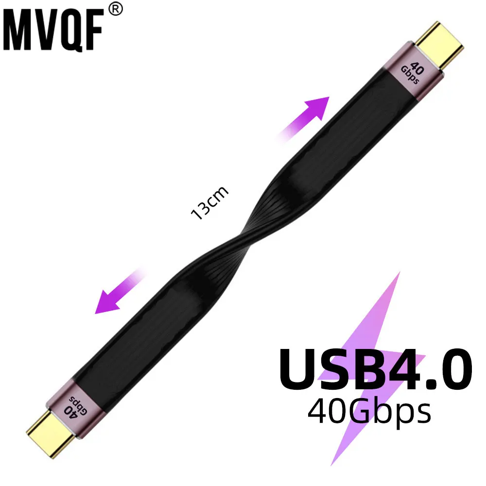 MVQF USB Type C to USB C Cable PD 100W 5A Fast Charging Data Cord USB4.0 Thunderbolt 3 4K@60Hz 40Gbps Video SSD Wire For Macbook