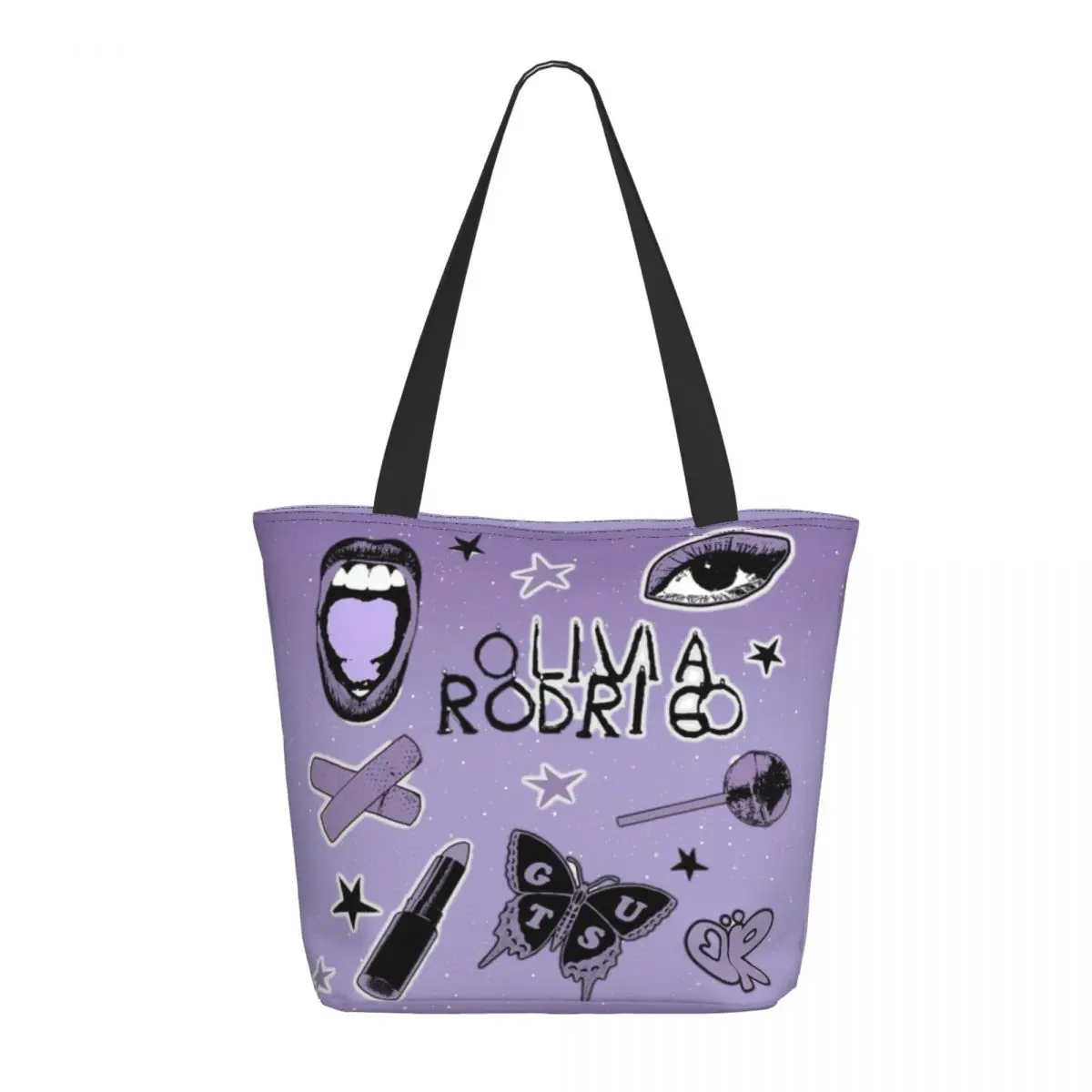 O-Olivia-Vampire-Rodrigos New Women Handbags Reusable Large Capacity Shopping Bags