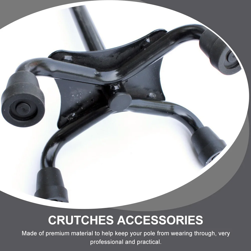 

Non Slip Crutches Trekking Pole Foot Base Accessories Walking Stick Aluminum Alloy Tips Retractable Hiking Stick Cane Base