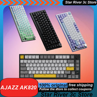 Ajazz Ak820 Pro Mechanical Keyboard Wired Wireless 3mode Metal Knob 81keys Hot Swappable Rgb Laptop Customized Gaming Keyboard