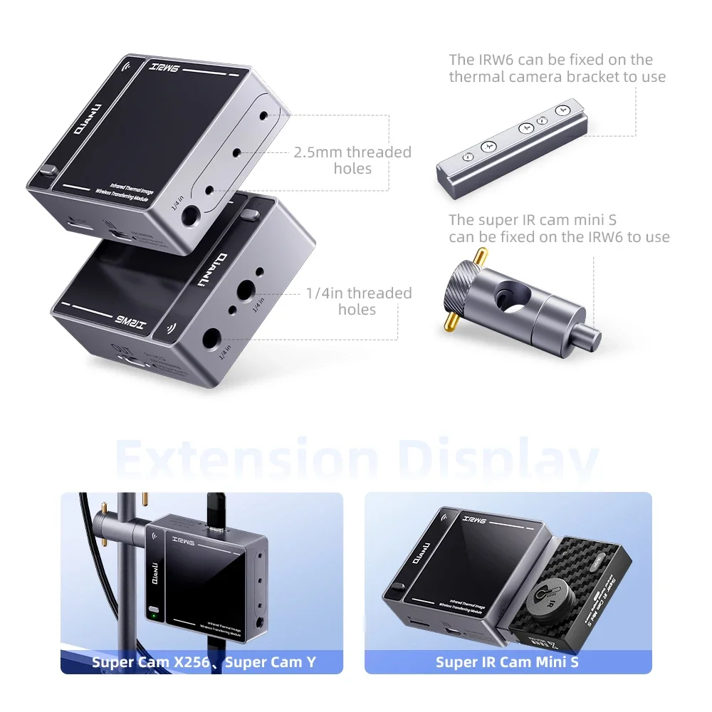 Qianli Irw6 Wifi Ondersteuning Real-Time Infrarood Lmager Transferr Module Thermische Camera Draadloze Beeldoverdracht Voor Qianli Camera