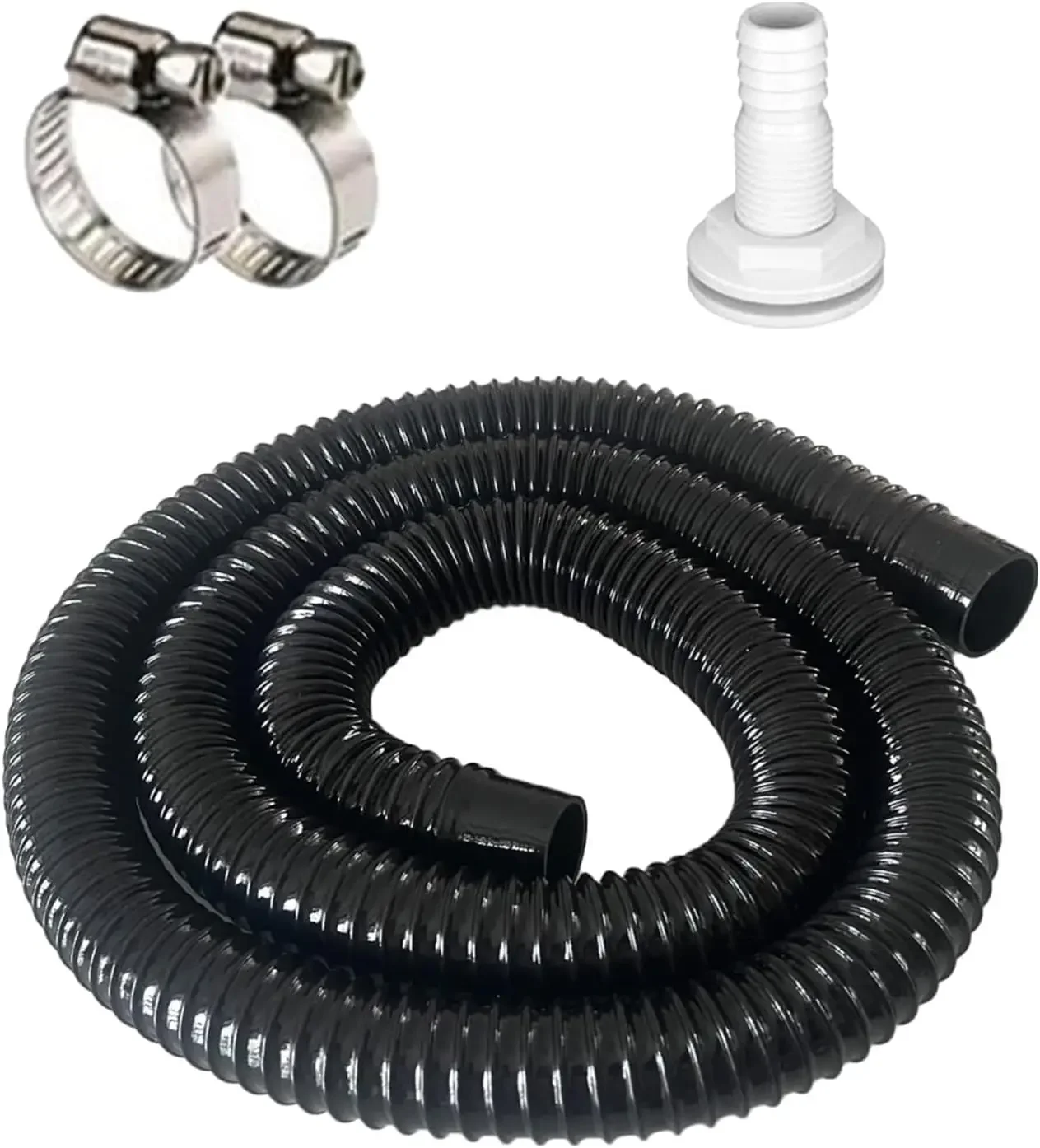 6.5 FT Kink Free Flexible PVC Bilge Pump Hose 1-1/8 Inch Dia Premium Quality Caravan Bilge Pump Installation Kit Parts