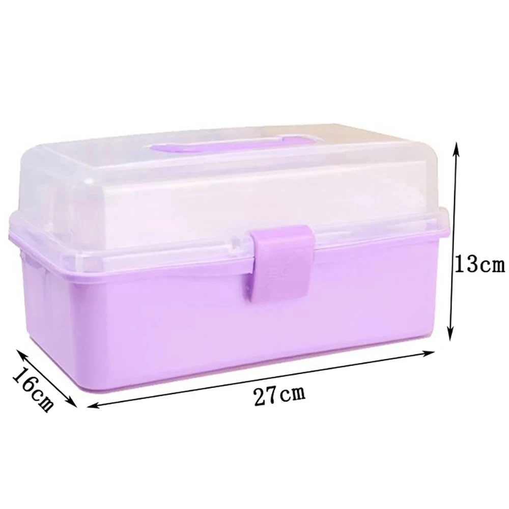 Diamond Art Accessories Painting Pen Kit DIY Plastic Suitcase Three-tier folding storage box Bead organizer storage container