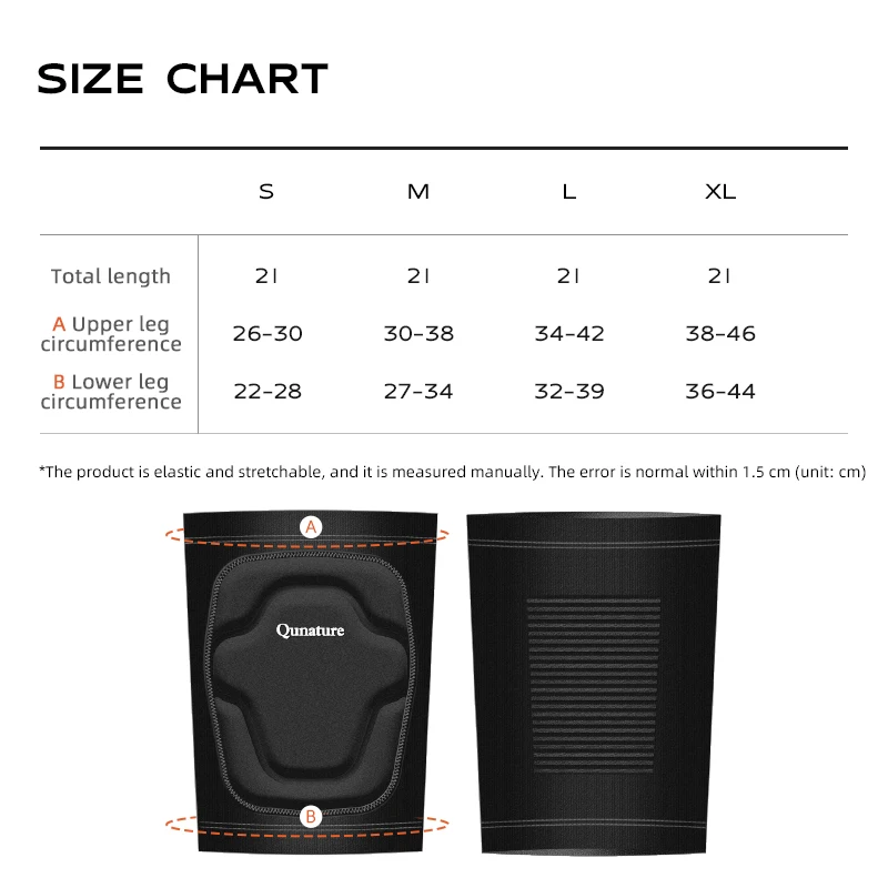Qunature Sport Knee Pads Single Double Board Ski Knee Pads Protective Gear Knee Anti-fall Riding Outdoor  Legs Knee Pads
