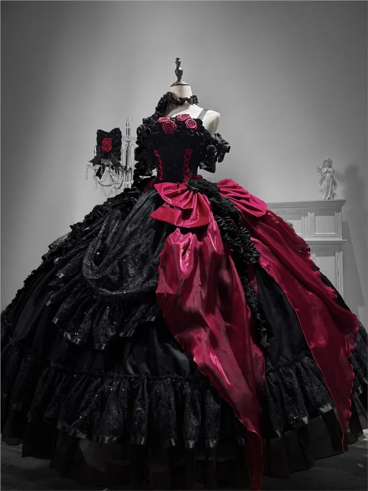 Dark fishbone niche design wedding dress