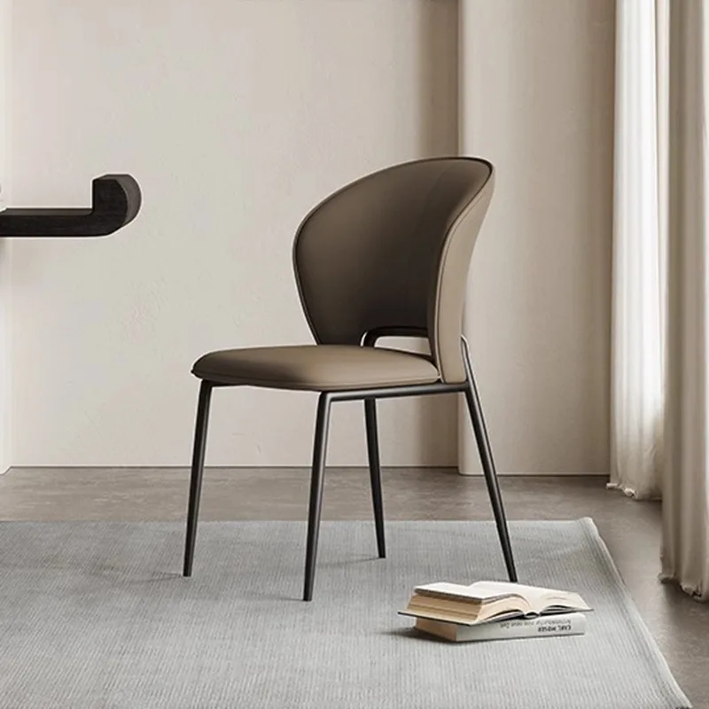 

Italian light minimalist high-end soft bag dining new wrought iron hotel restaurant negotiation small apartment din