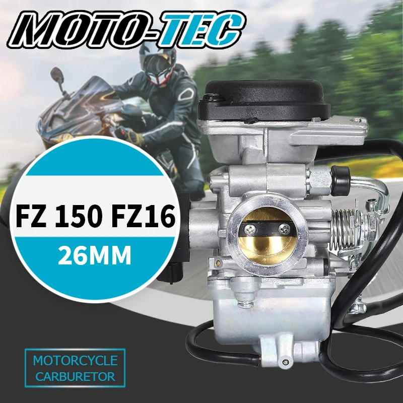 

Карбюратор мотоцикла для Yamaha Byson FZS Fazer FZ 150 FZ16 26 мм, детали мотоцикла, серебристый алюминиевый сплав, детали двигателя ATV UTV