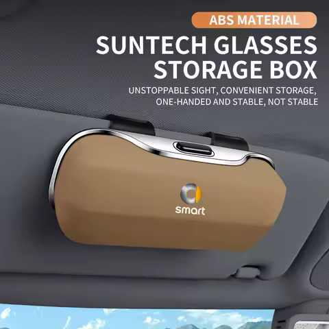 Smart Fortwo Forfour 453 451 452 Car Eyewear Case Box Sunglasses Holder Sun Visor Storage Protective Frame Glasses Clip