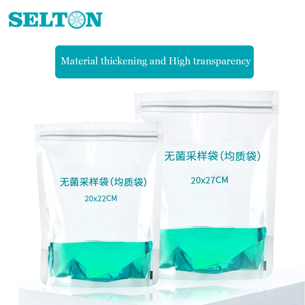 Sterile Homogenizing Bag With Pressed Strip Moist Heat Sterilization Thickening Irradiate High Transparency Water Sampling