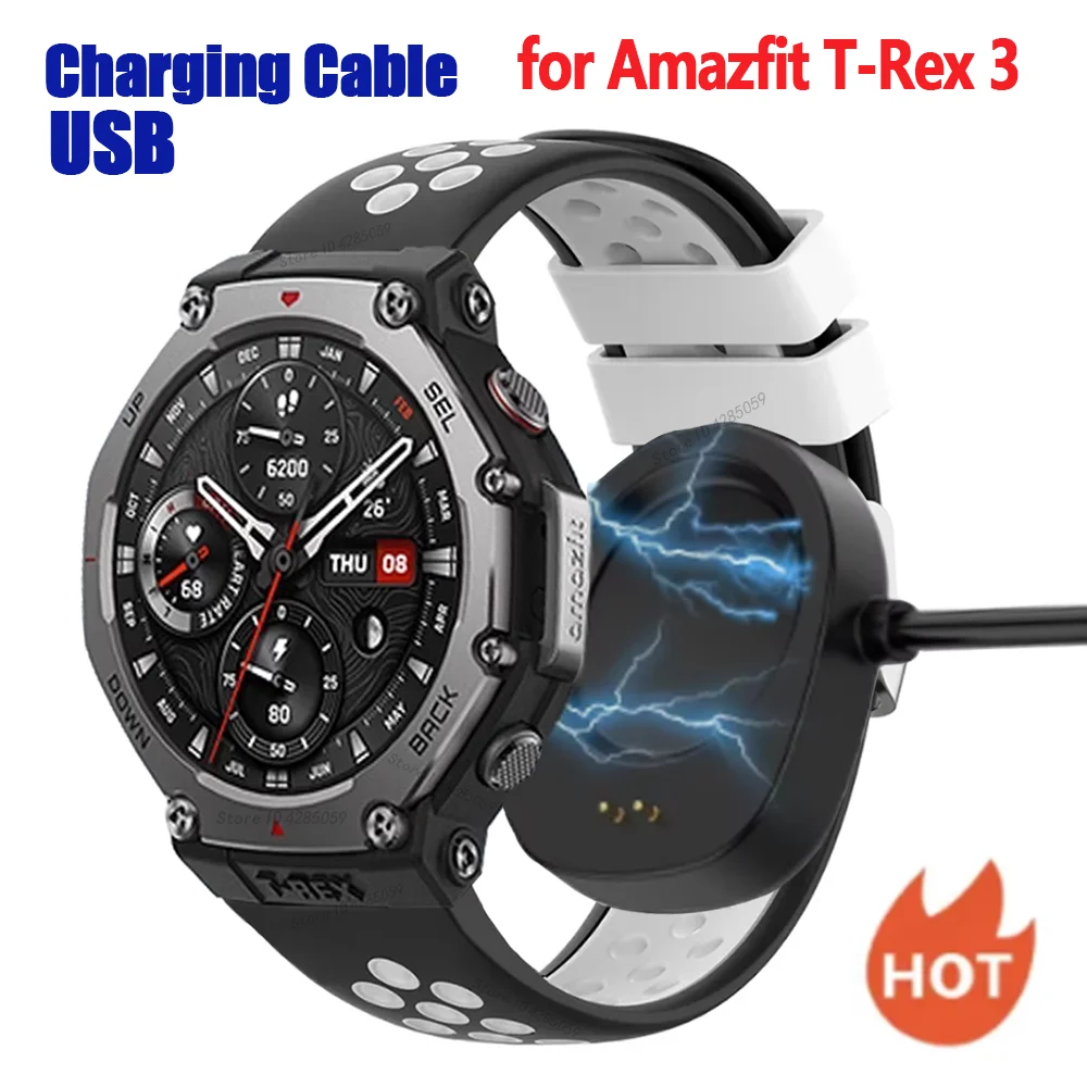 Base de Carregamento para Smartwatch Amazfit T-Rex 3 A2322/ Amazfit Balance A2286 com Cabo de Carregamento e Proteção de Chip Magnético de Substituiçã