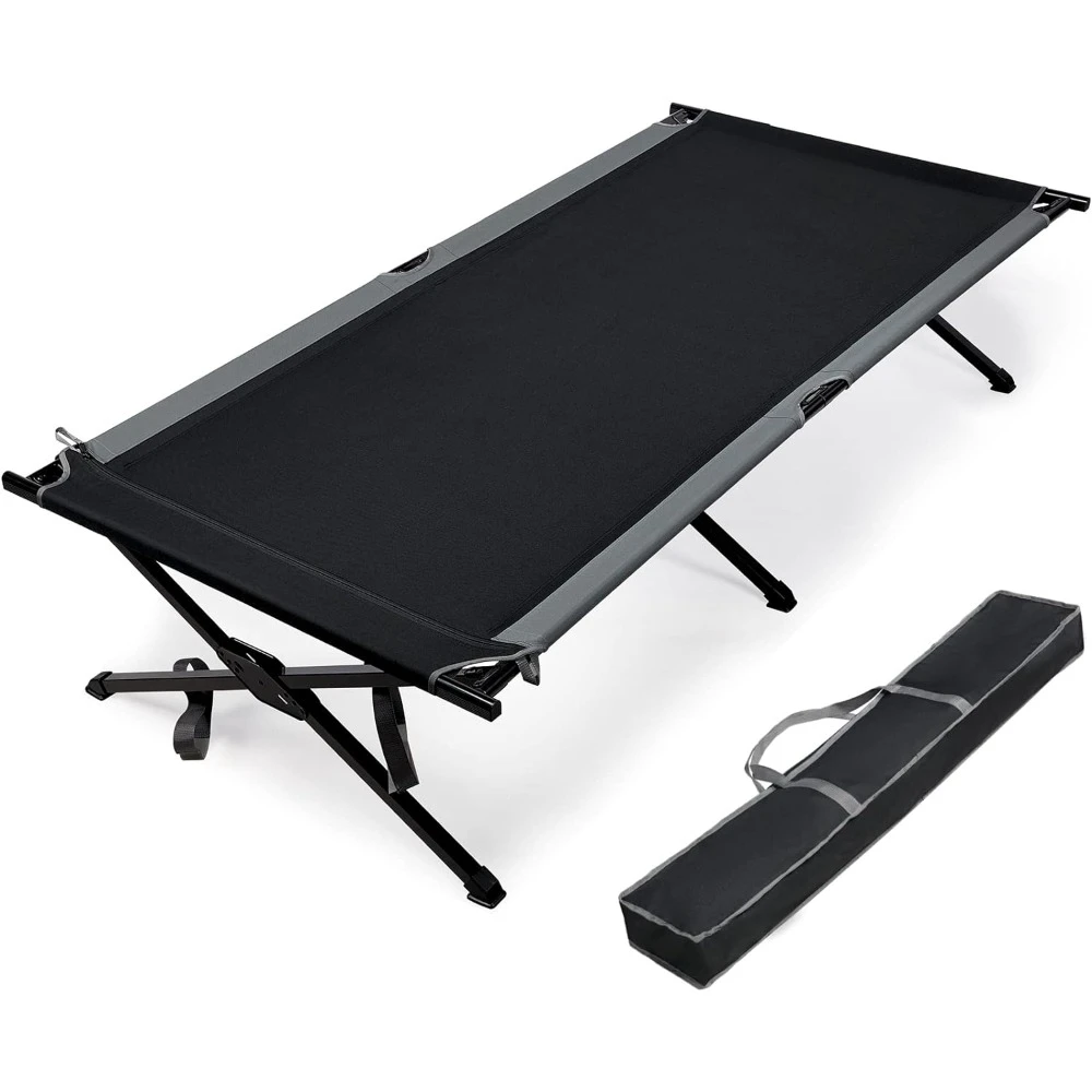 

Extra Wide Camping Cot for Adults Sleeping Cots Folding Cot Bed with Carry Bag, 84.3" L x 41.9" W, Support to 550 lbs