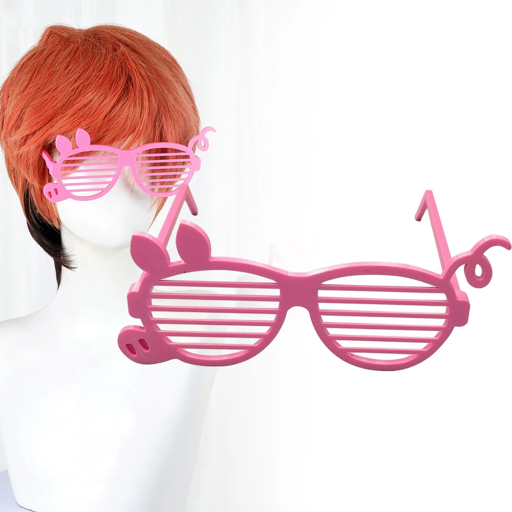 Anime Pig Glasses Cosplay Nick Fox Without Lenses Glasses Cartoon Cute Eyewear Halloween Party Prop Accessories
