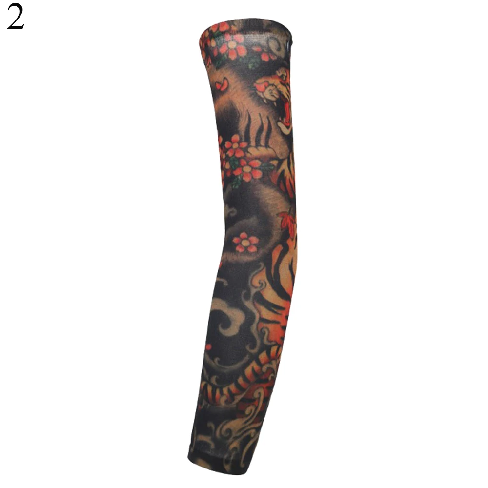 1Pc Running Sportswear Outdoor Sport Summer Cooling UV Protection Flower Arm Sleeves Arm Cover Sun Protection  Arm Sleeves