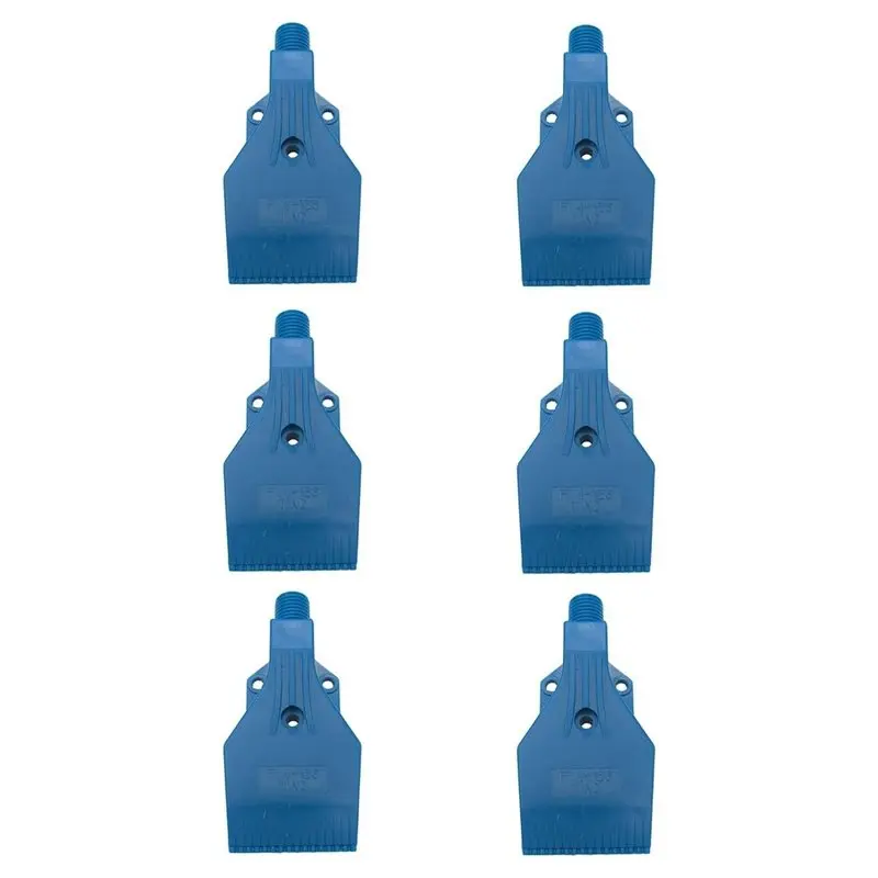 JHD 6Pcs For Compressed Air Source Compatible G1/4 Male Flat Thread Blower Nozzles For Workshop Maintenance And Assembly Lines
