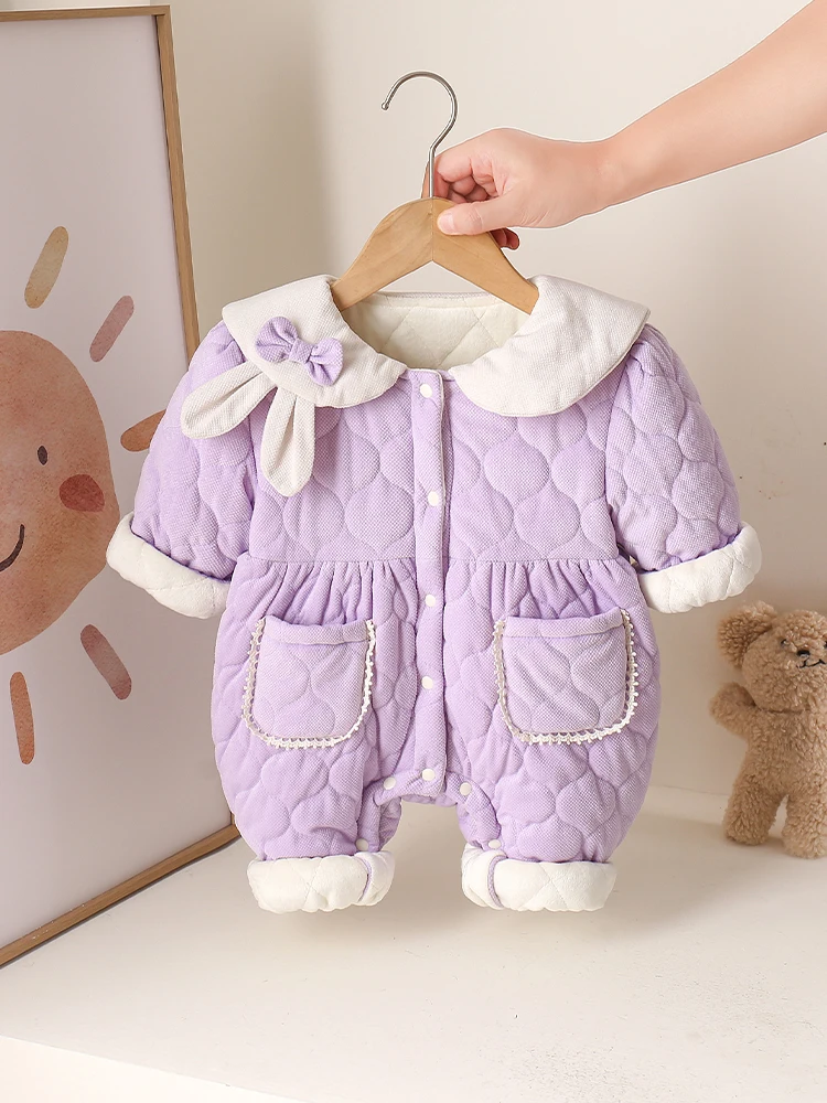 

Детский комбинезон на осень-зиму, утепленный, тонкий, хлопковый, для активного отдыха, в корейском стиле