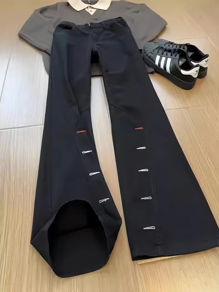 

Мужские джинсы Waed из хлопка с вышитыми манжетами, прямые, слегка расклешенные, повседневные, молодежные, для школы и уличной моды