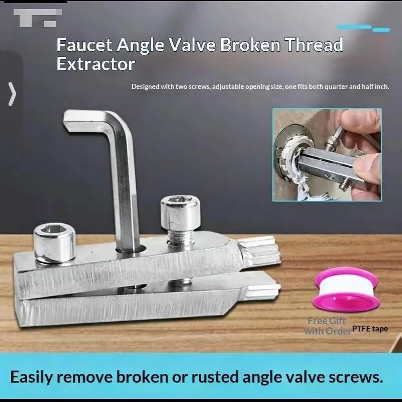 (Ce14)1 Set Faucet Valve Broken Thread Extractor Screw Removal Tool Broken Bolt Extractor Kit For Home Industrial Plumbing
