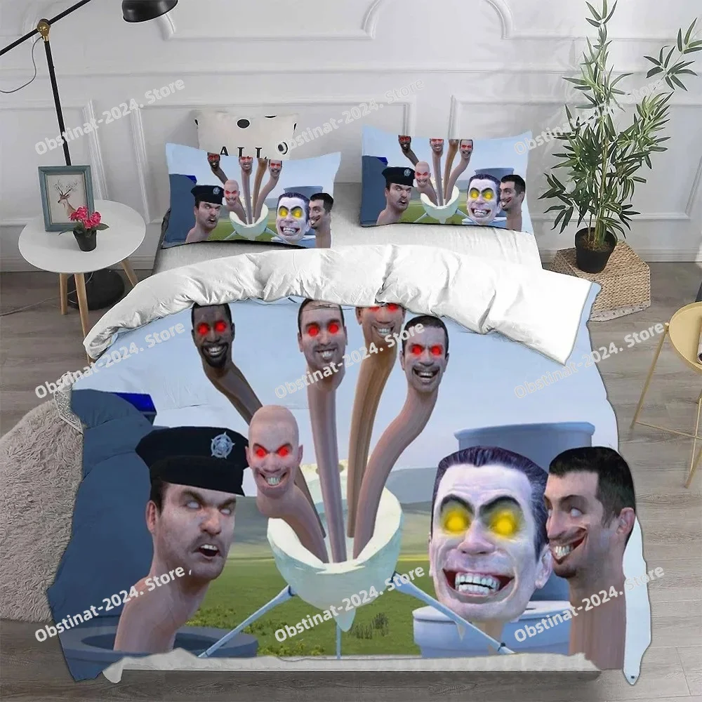 

Game Skibidi Toilet Arale Comforter Bedding Sets Gamer Quilt Cover Duvet Cover Sets Kids Adult Size