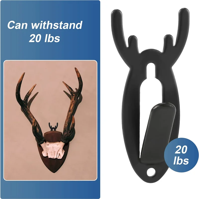 8 Pack Deer Skull Hooks, Steel European Mount Skull Hanger Deer Skull Hanging Easy Installation for Living Room, Bedroom