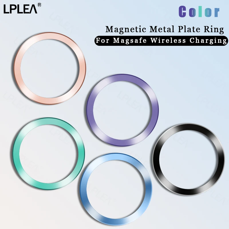 For Magsafe Magnetic Metal Ring For iPhone 11 12 13 Pro XS Max Mini X XR 8 Plus Magnet Adsorption For Samsung Huawei Iron Sheet