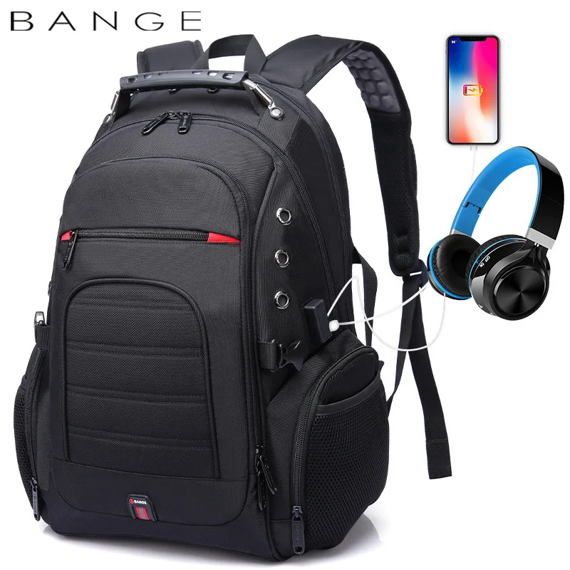 

BANGE Oxford Organizer bag Backpack for Teenager Boy School Bag Camping Trave Bags with High Capacity Shoulder Bagpack