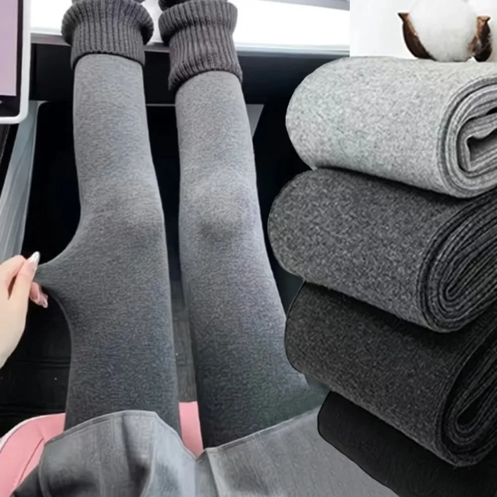 الشتاء الدافئة الجوارب النساء الحرارية طماق القطن مزيج عالية الخصر جوارب سميكة مكافحة بيلينغ تمتد جوارب طويلة الجوارب الإناث